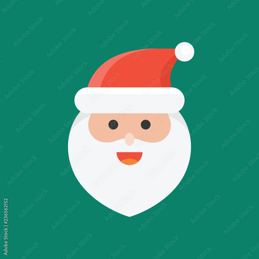 Cute Santa Claus emoticon vector, flat design Cute Santa Claus emoticon vector, flat design