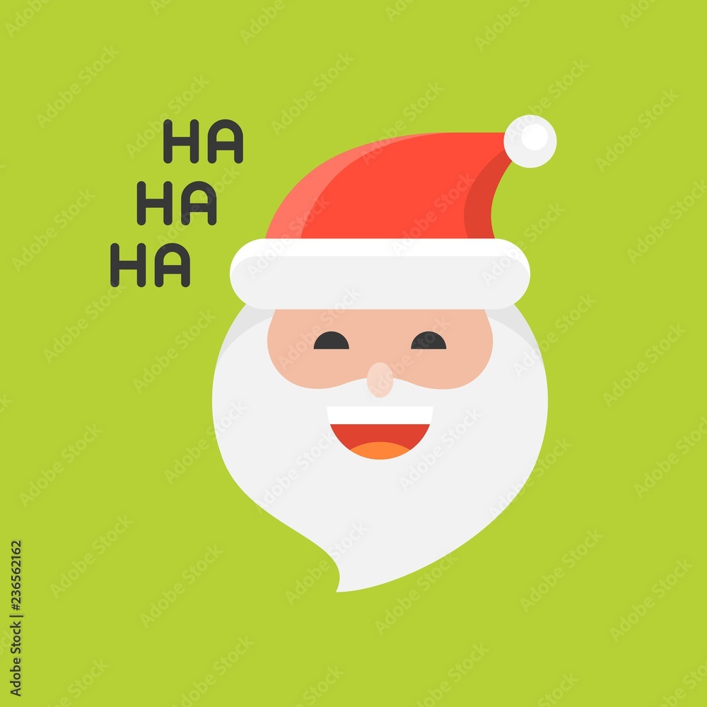Cute Santa Claus emoticon vector, flat design Cute Santa Claus emoticon vector, flat design