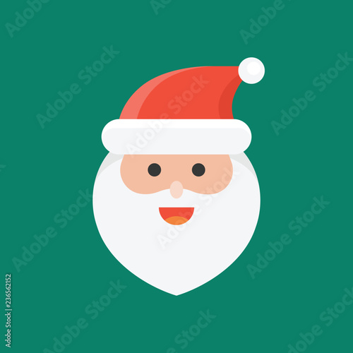 Cute Santa Claus emoticon vector, flat design