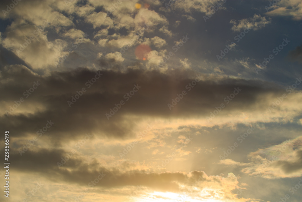 Clouds after rain before sunset as a background Clouds after rain before sunset as a background