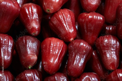 Attractive street food wax apple in the ancient city of Chiang Mai, the weekend night market
 photo