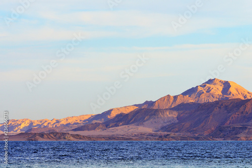 Red sea and Tiran island near Sharm El Sheikh in Egypt