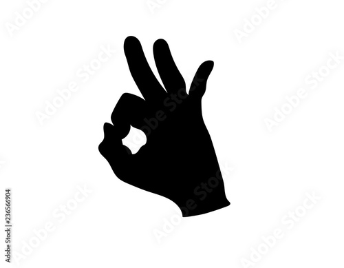 ok hand sign. Ok icon vector.