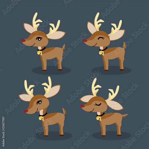 Set of Reindeer for Christmas holiday season.