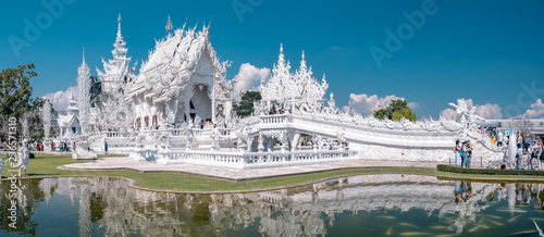 Fototapeta Wat Rong Khun, aka Biała świątynia w Chiang Rai, Tajlandia.