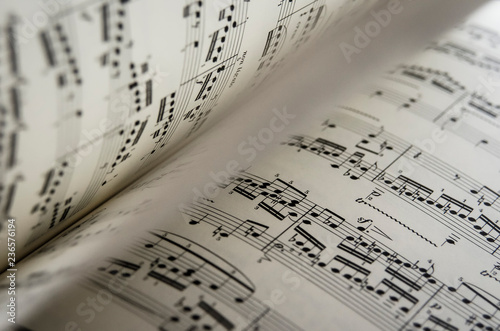 Musical score page turn