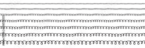 Seamless pattern with serpentine or cable isolated