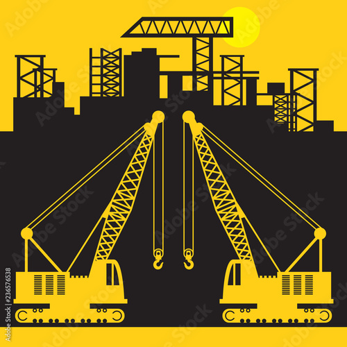 Crane, Construction power machinery