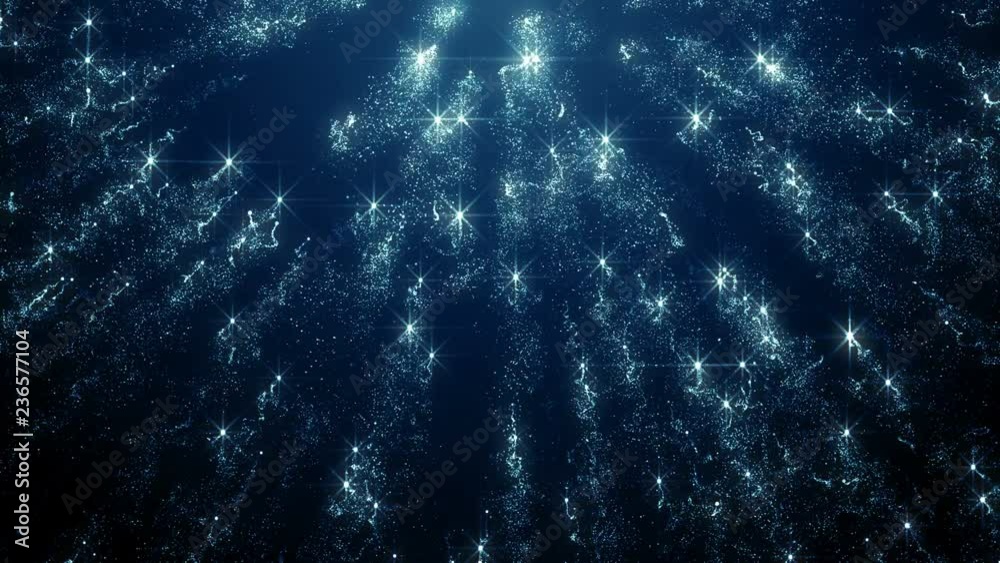 Particles blue bokeh dust abstract light motion titles cinematic background loop
