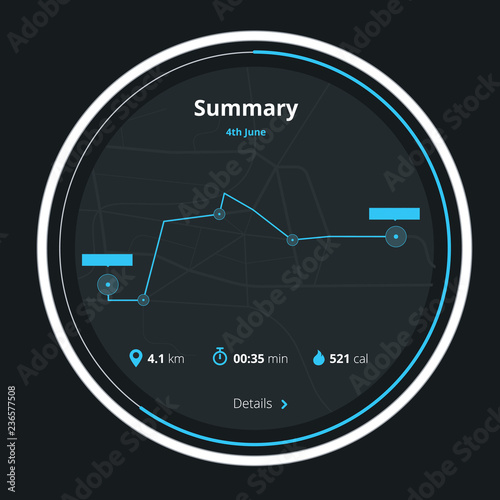 Fitness App Infographics Vector Illustration