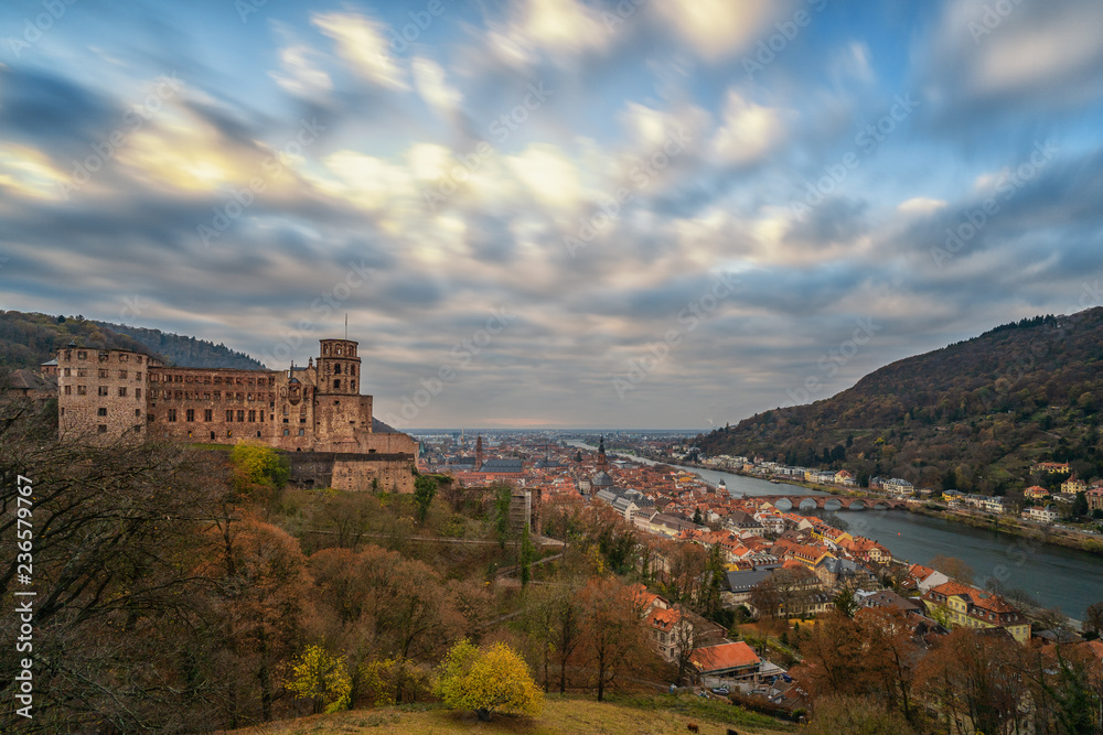 Heidelberger Schloss am Abend