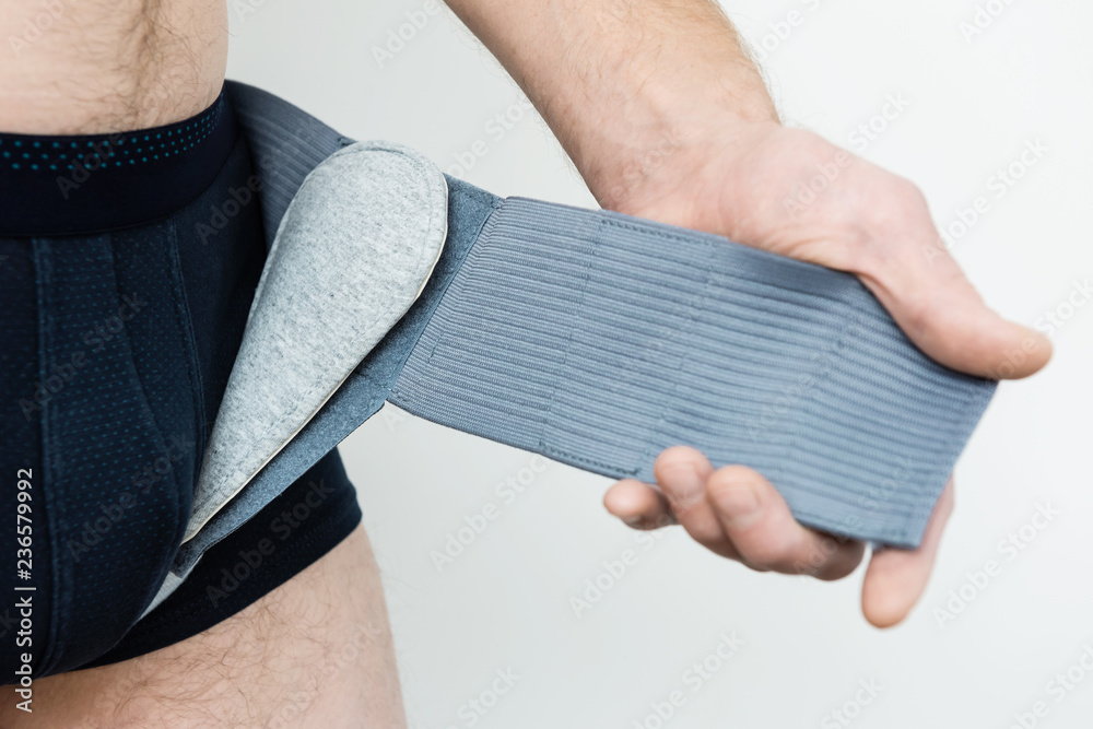Bandage inguinal hernia. Stock Photo Adobe Stock