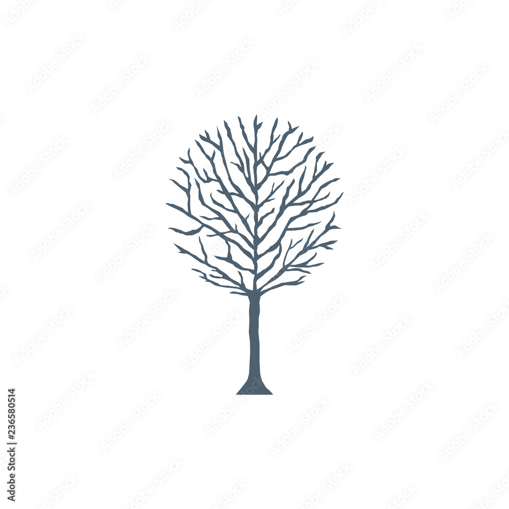 Obraz premium bald tree sign symbol