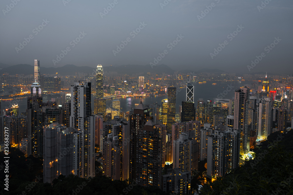 Hong Kong skyline from Victoria Peak