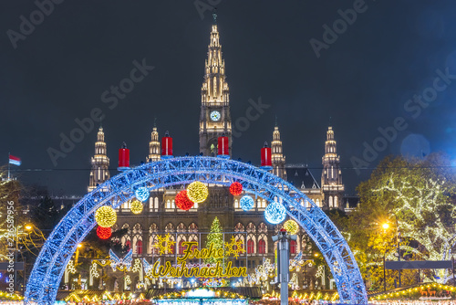 Photography Christmas market in Vienna, Austria, Europe