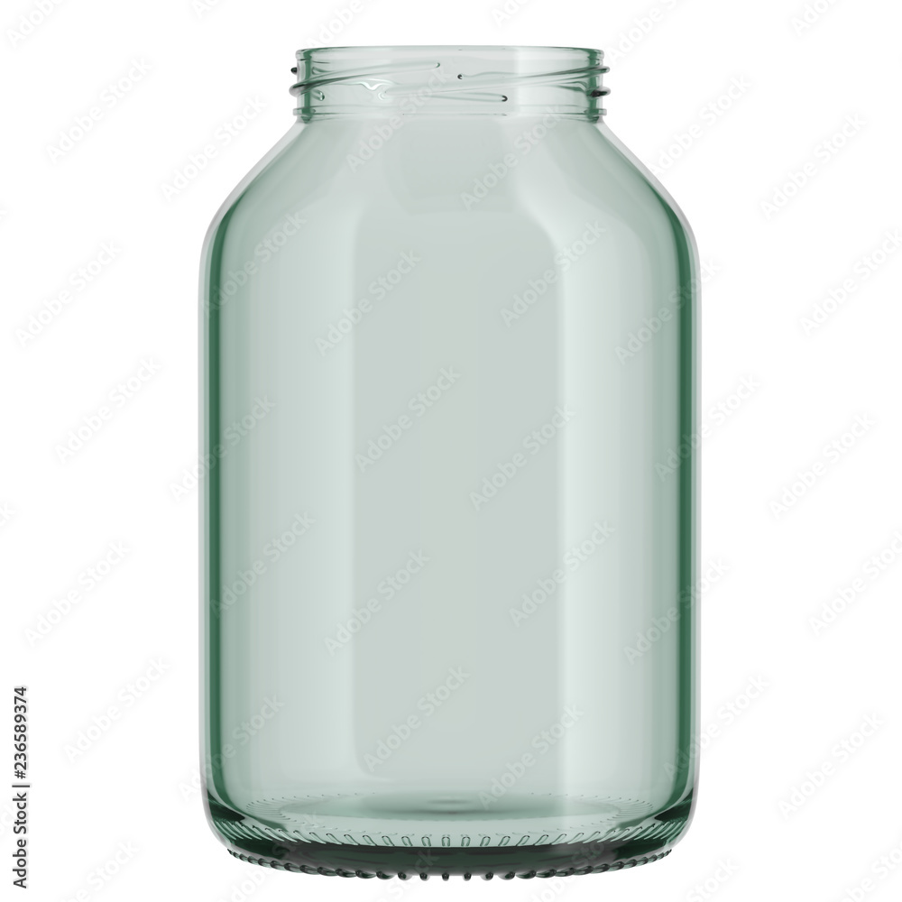 Empty opened glass side view Empty opened glass side view