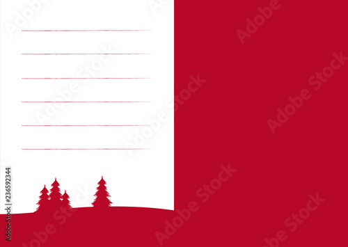 Red Christmas Greeting Card Template - Free Text Field