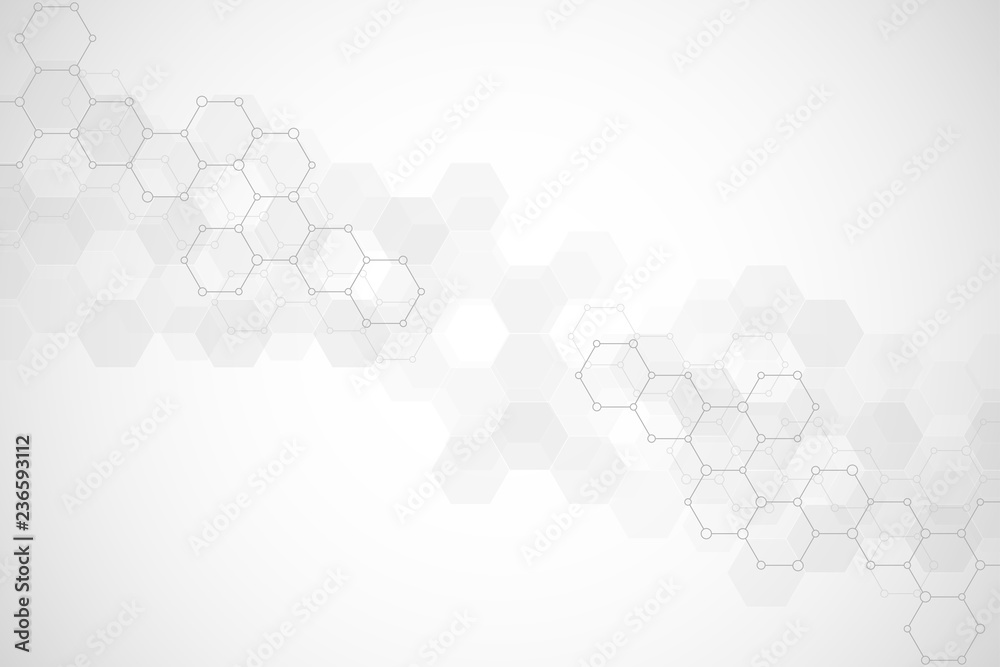 Geometric background texture with molecular structures and chemical engineering. Abstract background of hexagons pattern. Vector illustration for medical or scientific and technological modern design. Geometric background texture with molecular structures and chemical engineering. Abstract background of hexagons pattern. Vector illustration for medical or scientific and technological modern design.