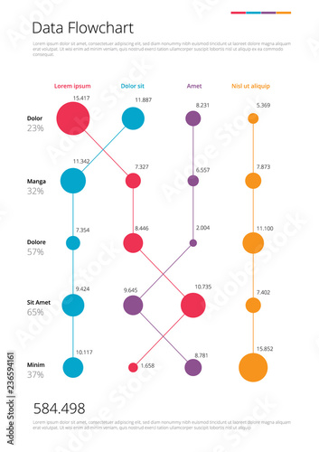 Infographics Timeline Data Chart Vector Illustration