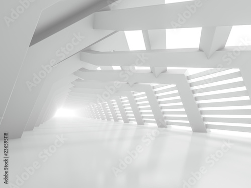 Abstract modern architecture background. 3D rendering