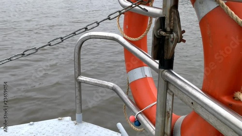 A small bicycle ferry on the duch canal 