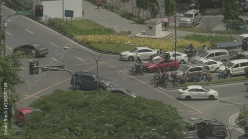 Steady Shot Of A Traffic Intersection photo