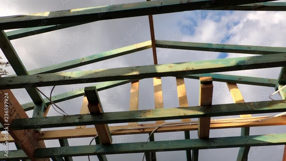 Timber roofing trusses rafters and batons treated pine carpenter pencil ...