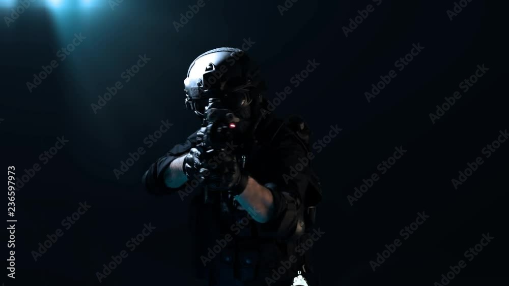 special forces soldier police, swat team member