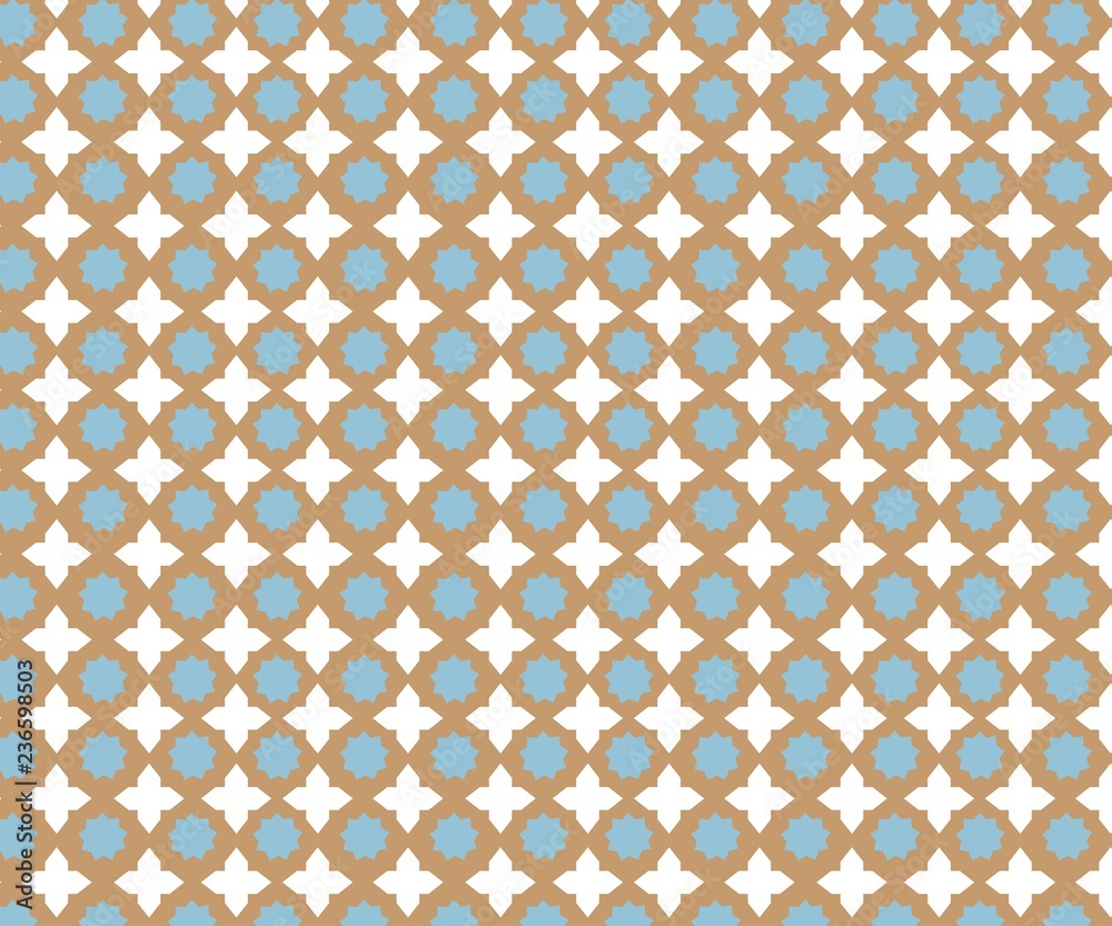 Vector tile pattern, Lisbon floral mosaic, Mediterranean seamless navy blue ornament,vector illustration.
