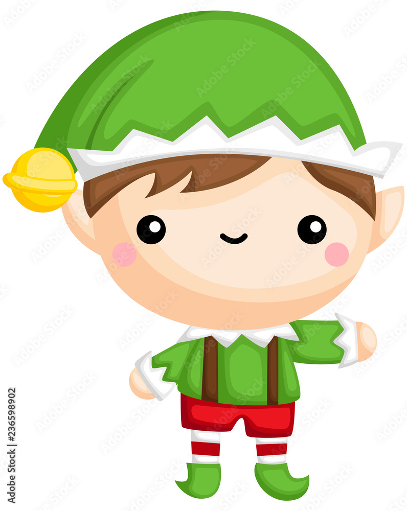 a vector of a cute and adorable elf a vector of a cute and adorable elf
