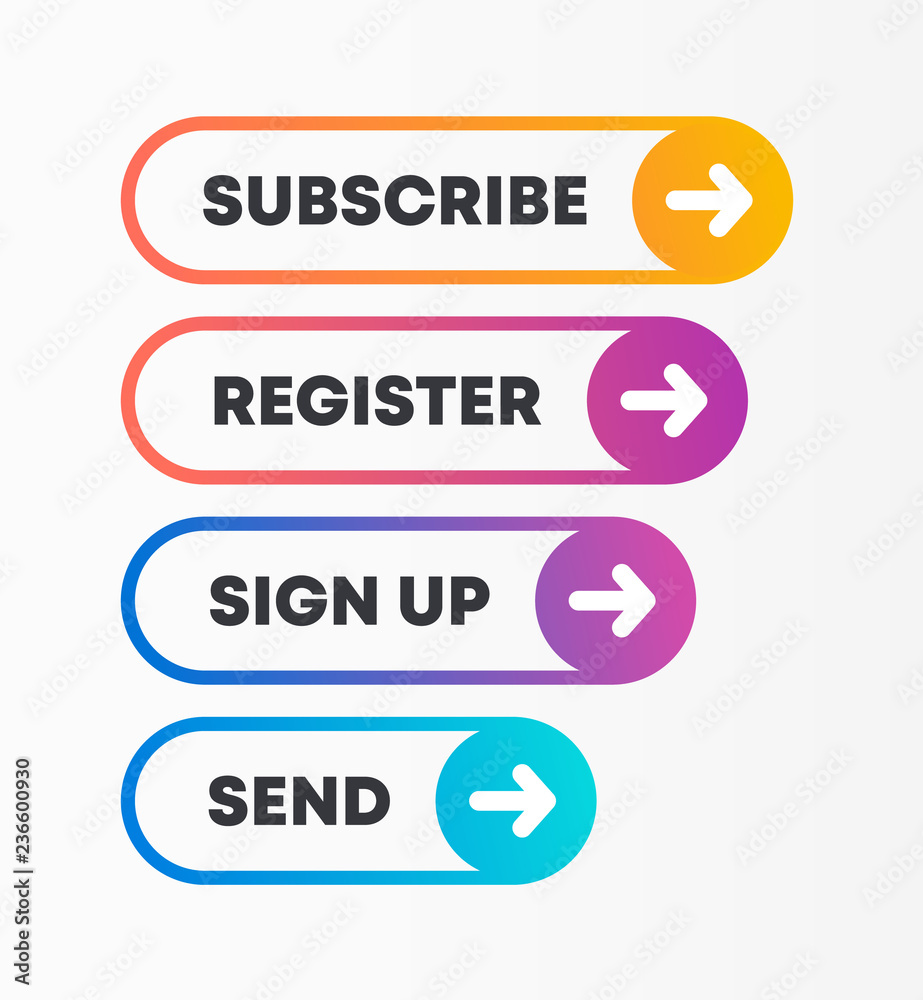 Set of call to action vector buttons. Set of call to action vector buttons.