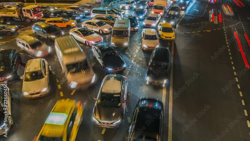 custom made wallpaper toronto digitalnight traffic jam on the crossroad time lapse