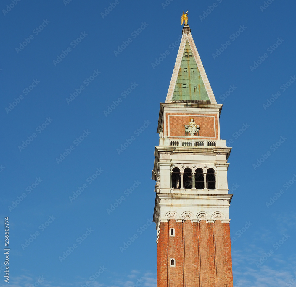 Venice, Italy. Amazing landscape of the San Marco square and the bell tower