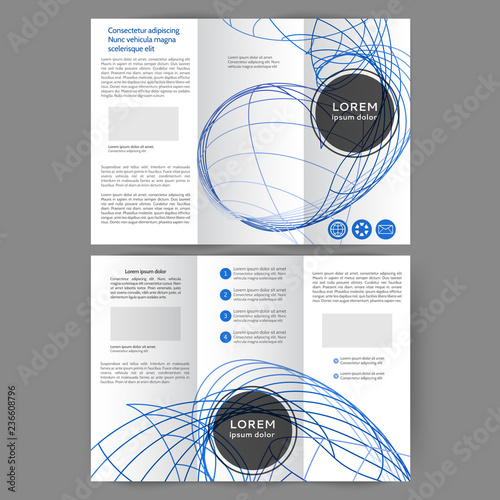 Color tri fold business brochure
