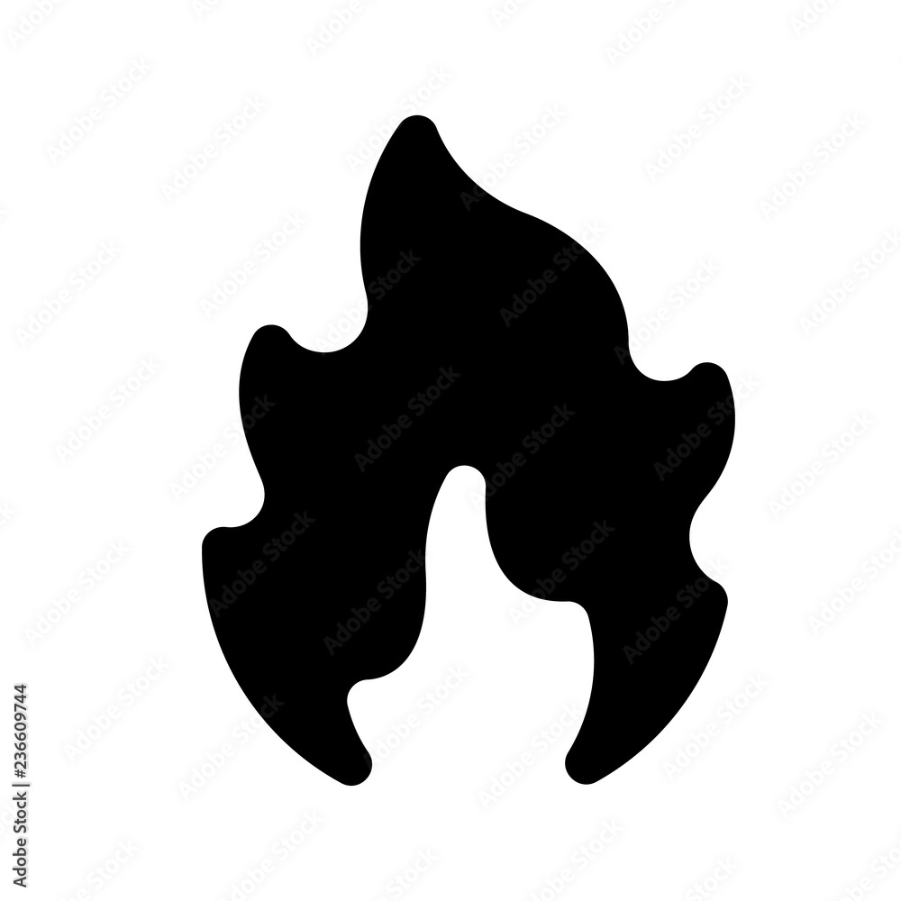 Fire flames new black icon, vector illustration Fire flames new black icon, vector illustration