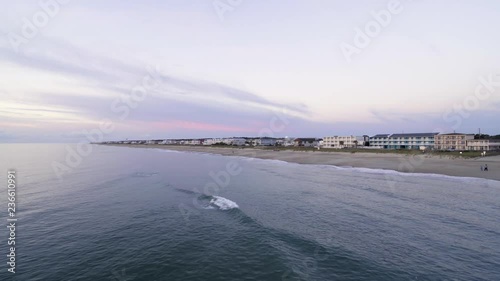 beach at sunrise view from the pier