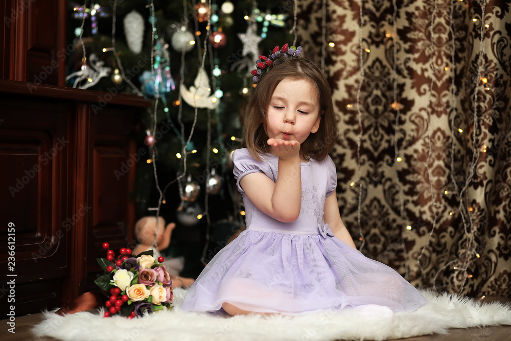 New Year's atmosphere at home for children