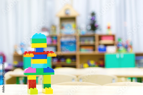 children's toys on the table.children's room full of toys.children's playroom full of toys