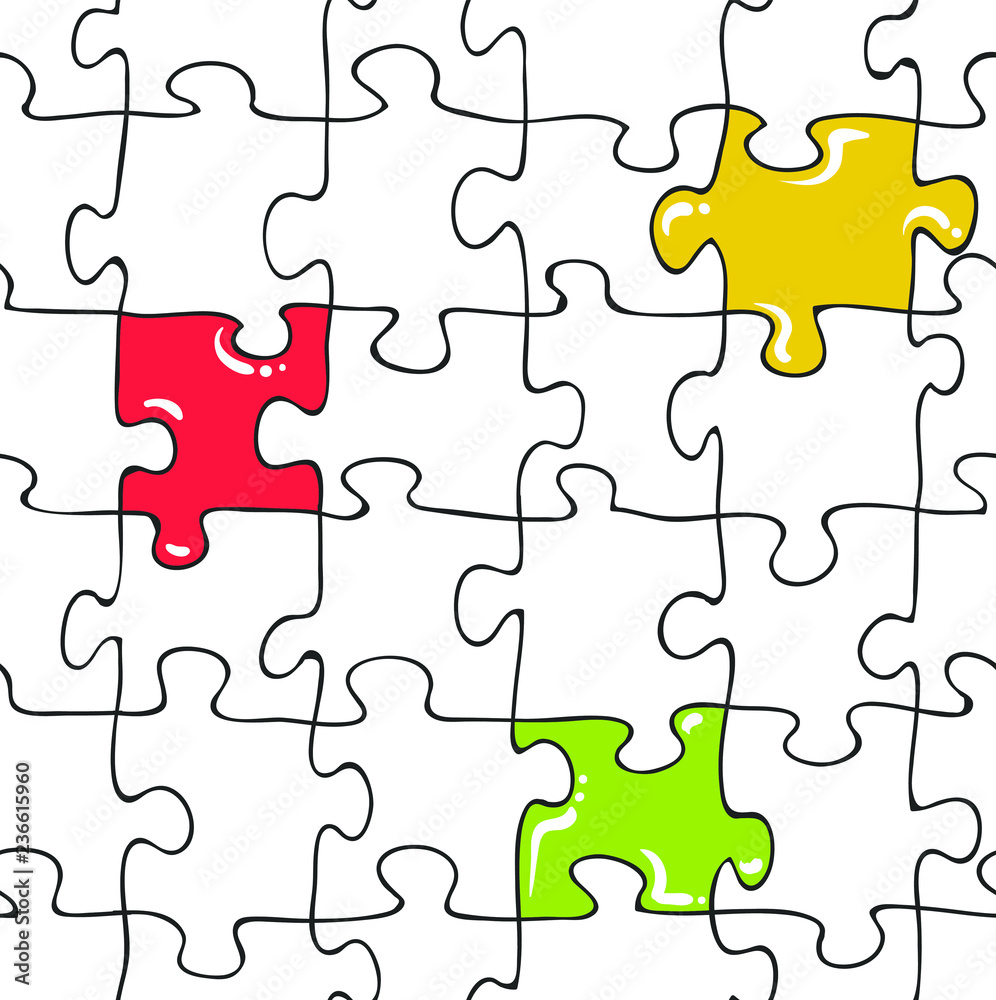 Puzzle vector wallpaper, jigsaw seamless pattern Puzzle vector wallpaper, jigsaw seamless pattern