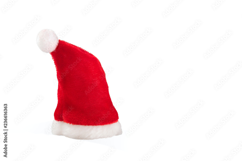 Santa claus red hat isolated on white background Santa claus red hat isolated on white background