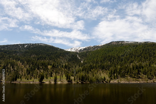 Lake Cheybekkol (Dead) in the Ulagan district of the Altai Mountains
