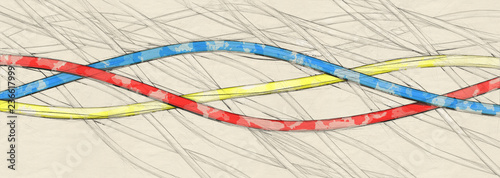 Fotografia Collagen model protein, chemical structure
