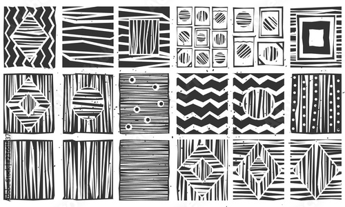set image of abstract shapes. the theme of the east and the ethnics. abstraction. 