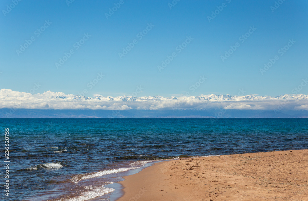 Beautiful landscape, Issyk-Kul lake, Bosteri, Kyrgyzstan Beautiful landscape, Issyk-Kul lake, Bosteri, Kyrgyzstan