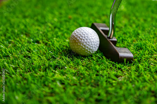 Golf ball on grass
