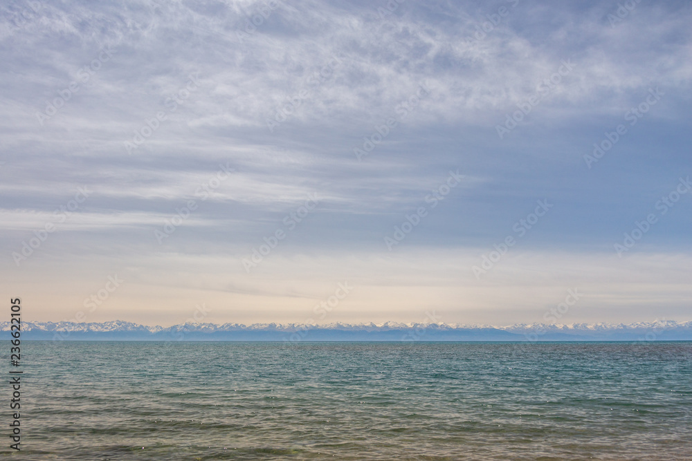Beautiful landscape, Issyk-Kul lake, Bosteri, Kyrgyzstan Beautiful landscape, Issyk-Kul lake, Bosteri, Kyrgyzstan