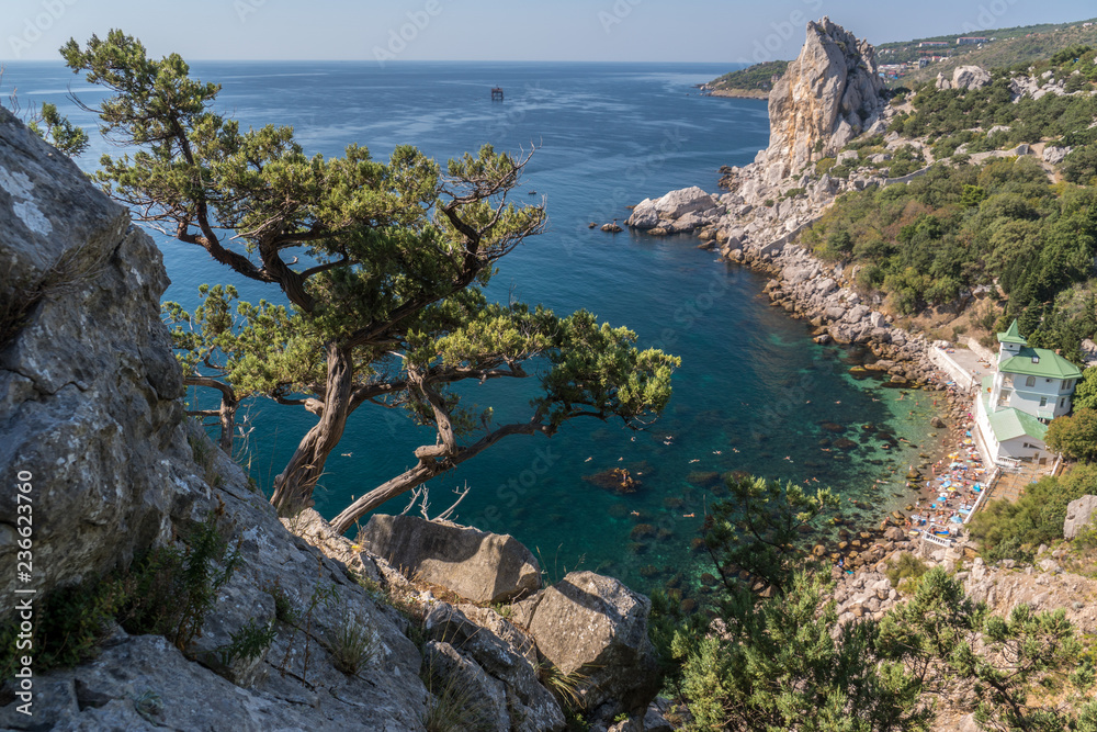 Beautiful bay on the southern coast of Crimea