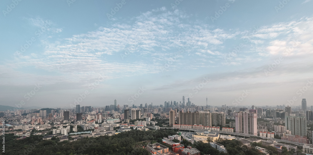 city skyline of guangzhou china
