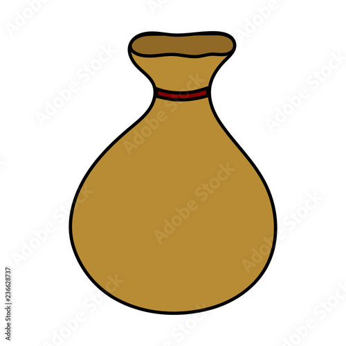 Bag Icon isolated on white background. Cartoon Simple Moneybag. Vector Illustration for your Design, Game, Card, Web.