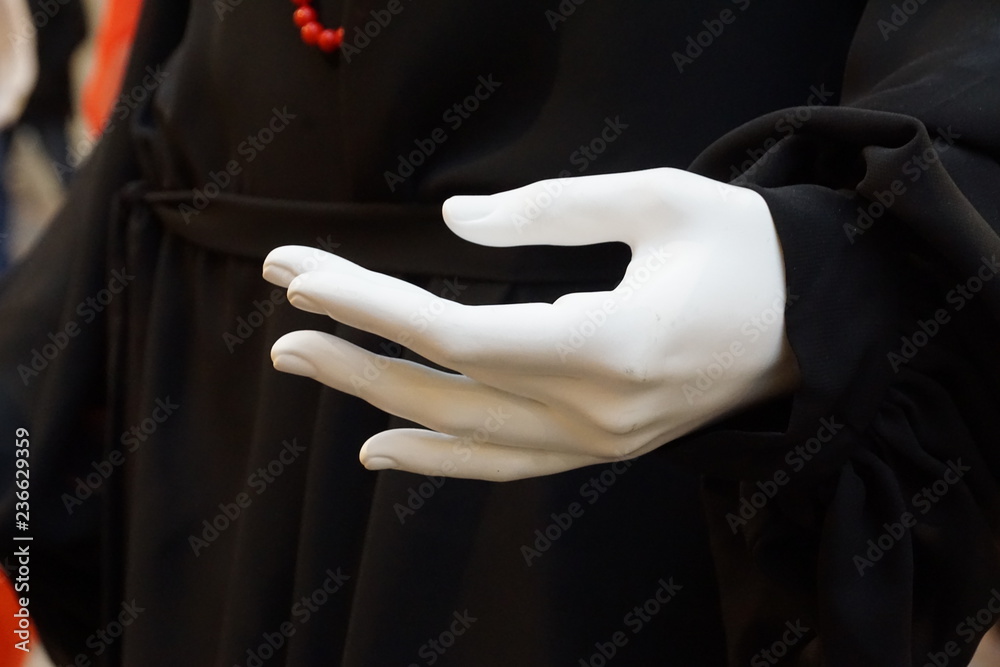 Mannequin's hand close-up